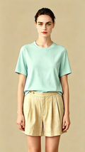 Premium Linen Ladies Pleated Shorts