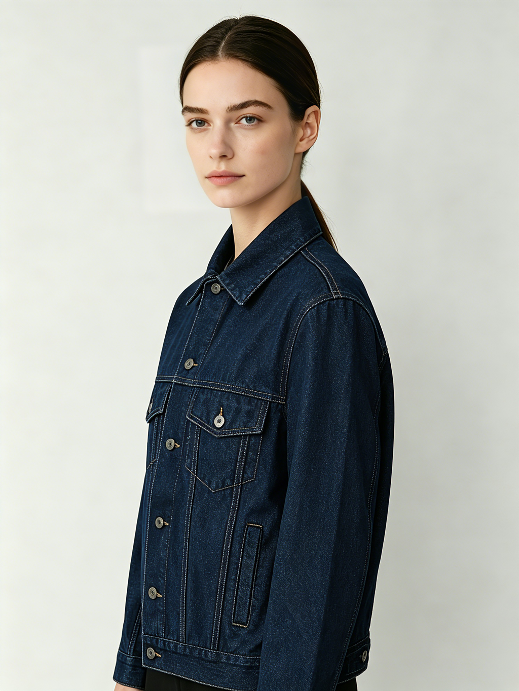Premium Cotton Ladies Trucker Jacket