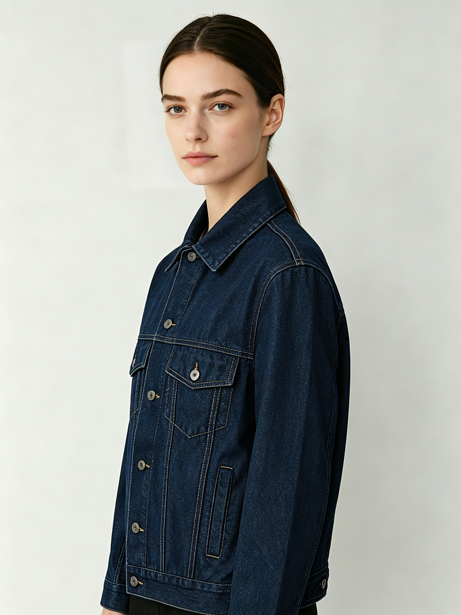 Premium Cotton Ladies Trucker Jacket