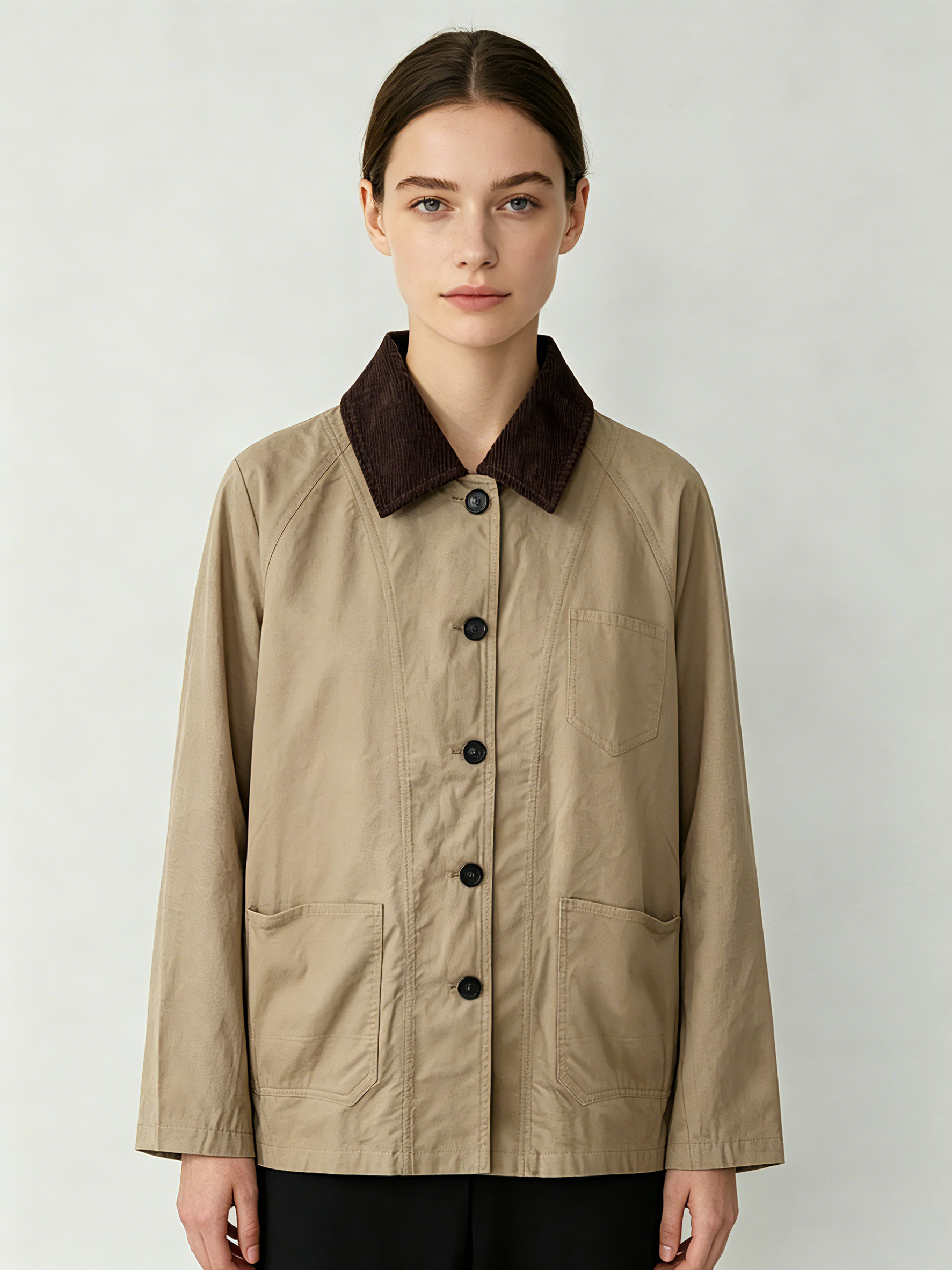Ladies Cotton Plaid Lined Barn Jacket