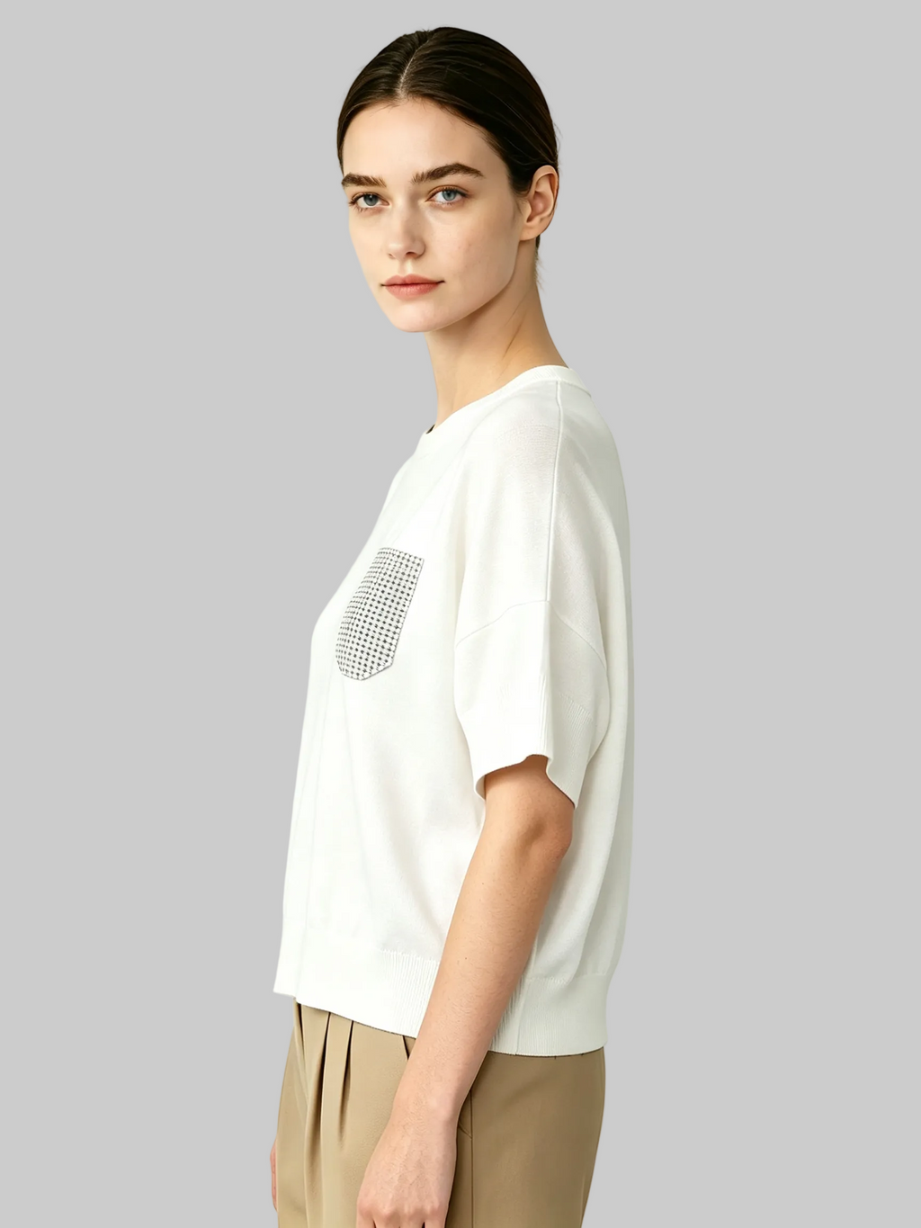 Cotton Knit Pocket Tee