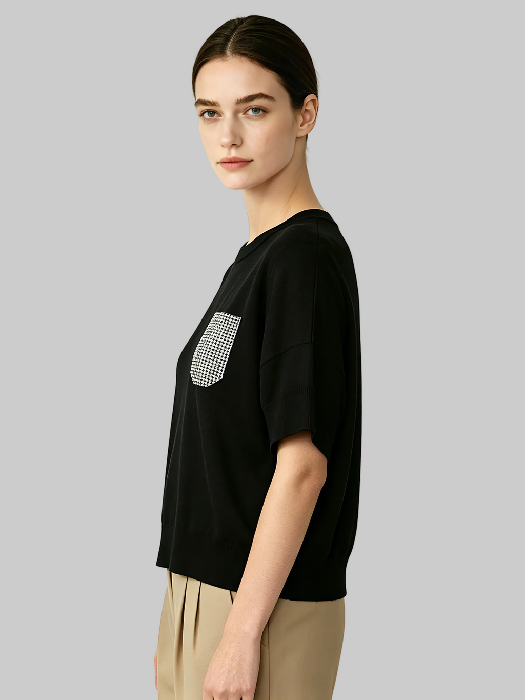 Cotton Knit Pocket Tee