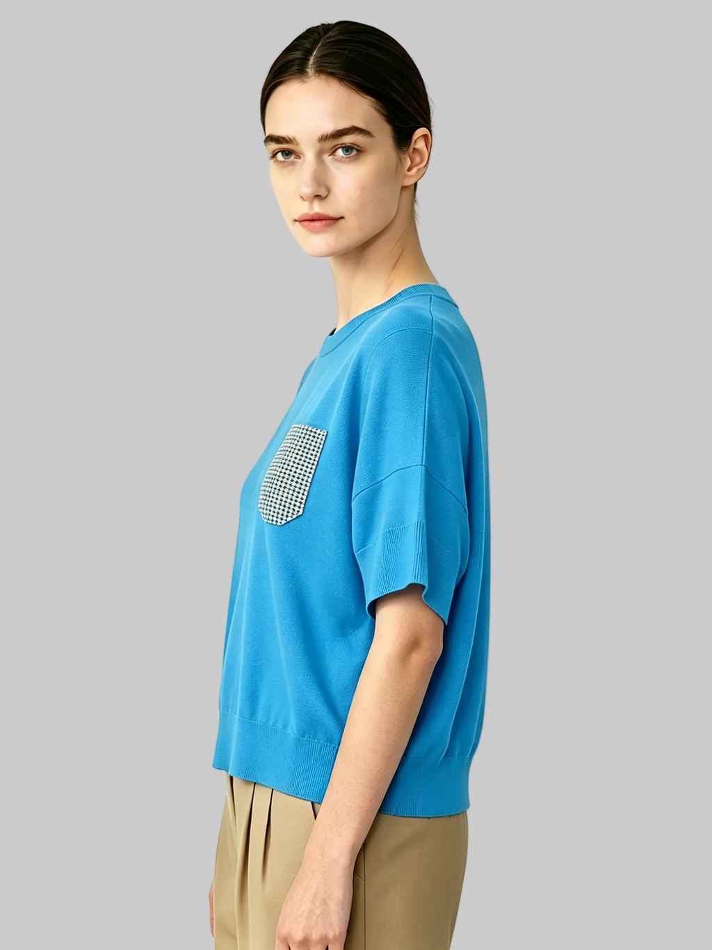 Cotton Knit Pocket Tee