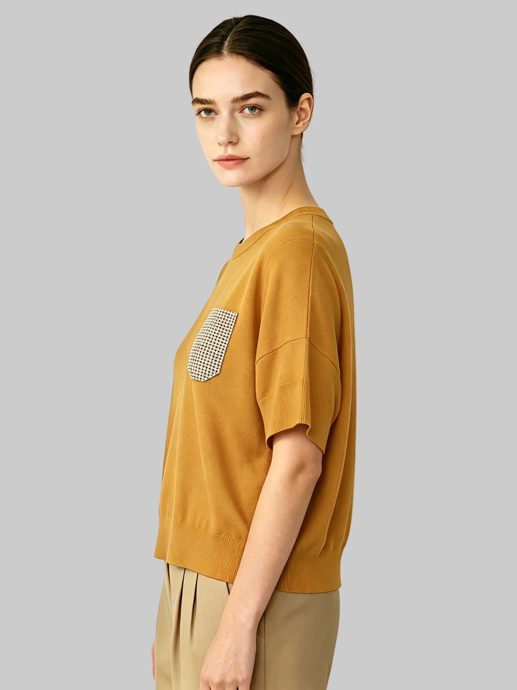 Cotton Knit Pocket Tee